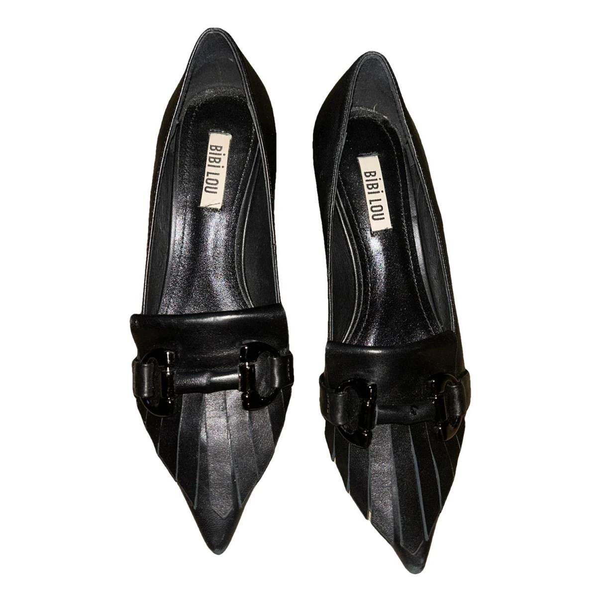 Pre-owned Bibi Lou Leather Heels In Black