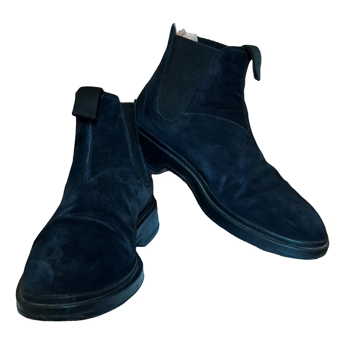 Pre-owned Pollini Boots In Blue