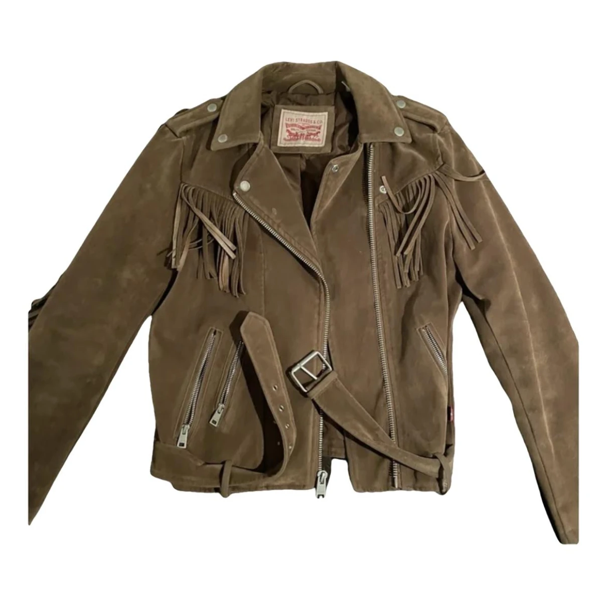 Pre-owned Levi's Vegan Leather Jacket In Camel
