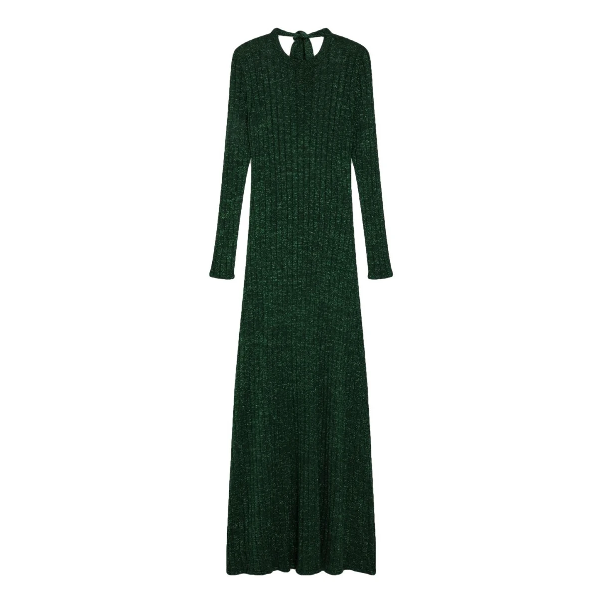 Pre-owned Maria De La Orden Wool Maxi Dress In Green