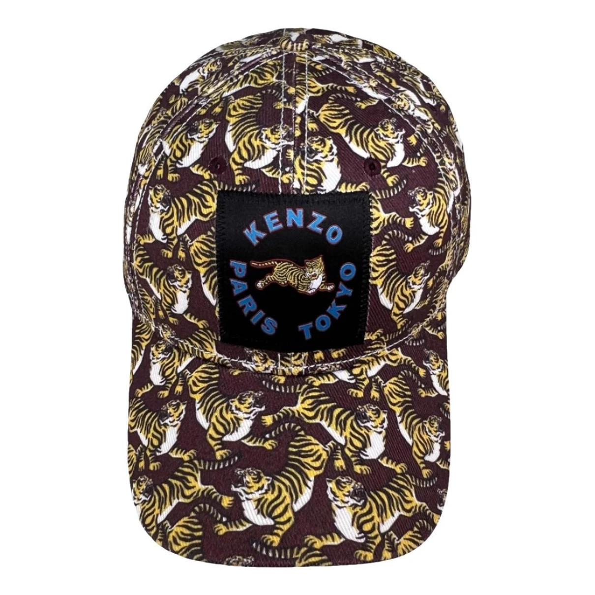 Pre-owned Kenzo Tiger Cloth Cap In Brown