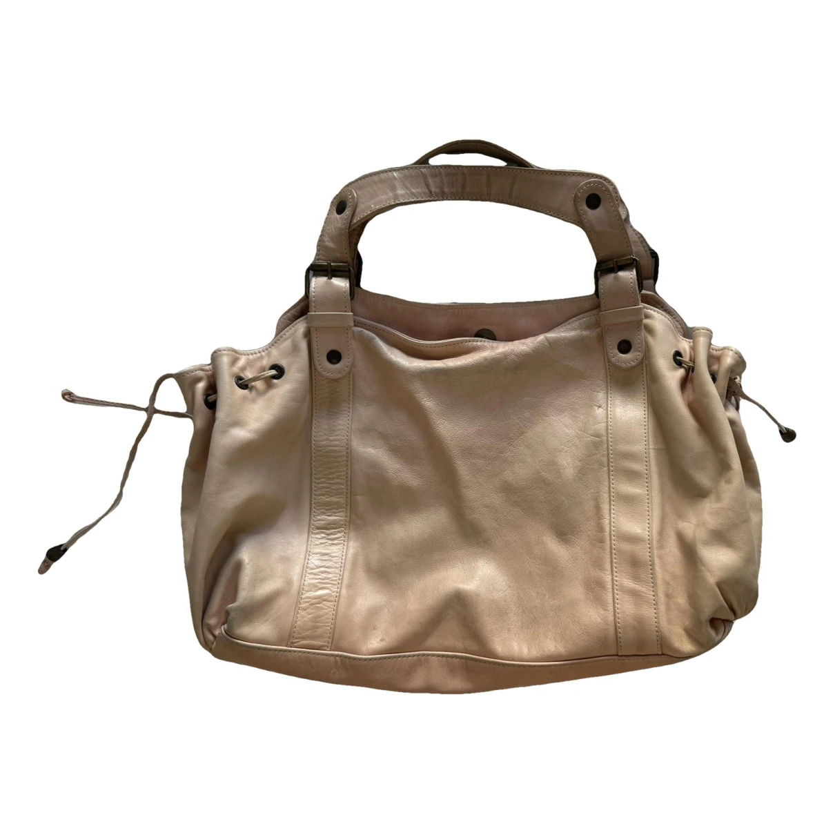 Pre-owned Gerard Darel 24h Leather Handbag In Pink