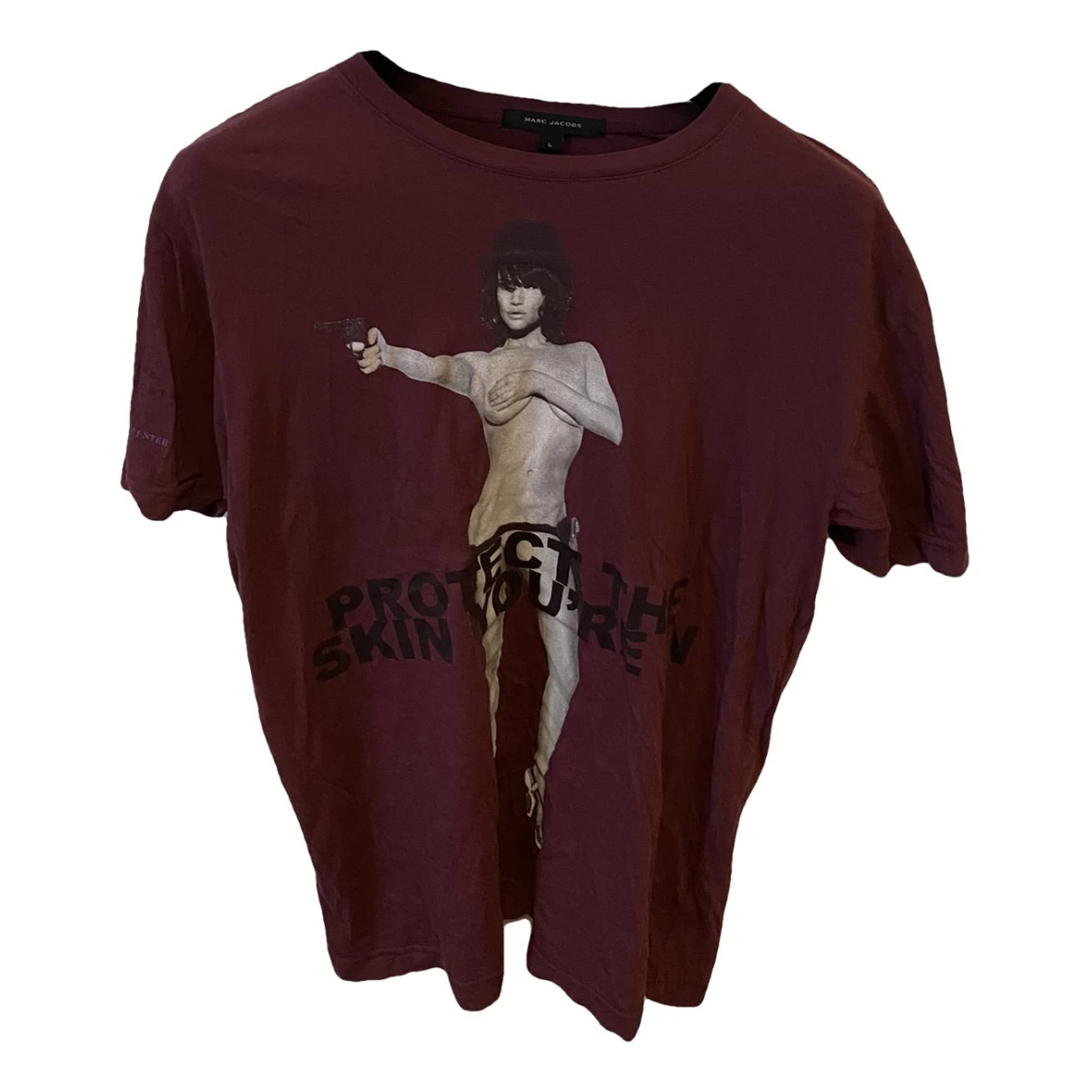Pre-owned Marc Jacobs T-shirt In Burgundy