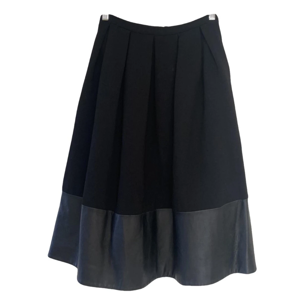 Pre-owned Christopher Kane Wool Mid-length Skirt In Black