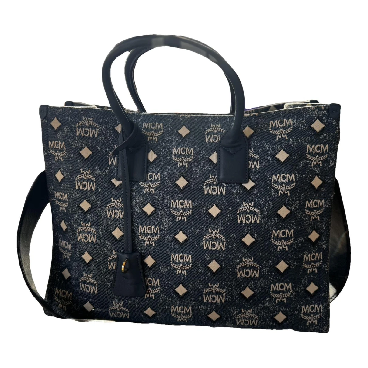 Pre-owned Mcm Milla Tote In Blue