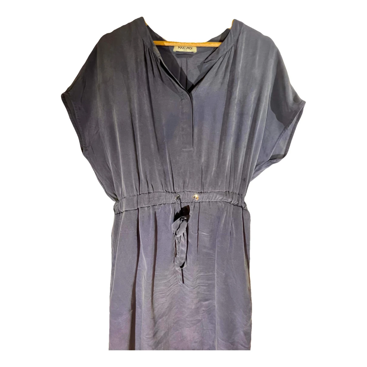 Pre-owned Max & Moi Silk Mid-length Dress In Blue