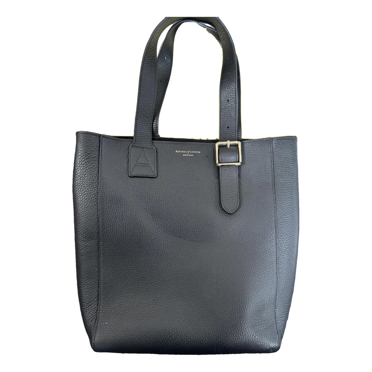 Pre-owned Aspinal Of London Leather Handbag In Black