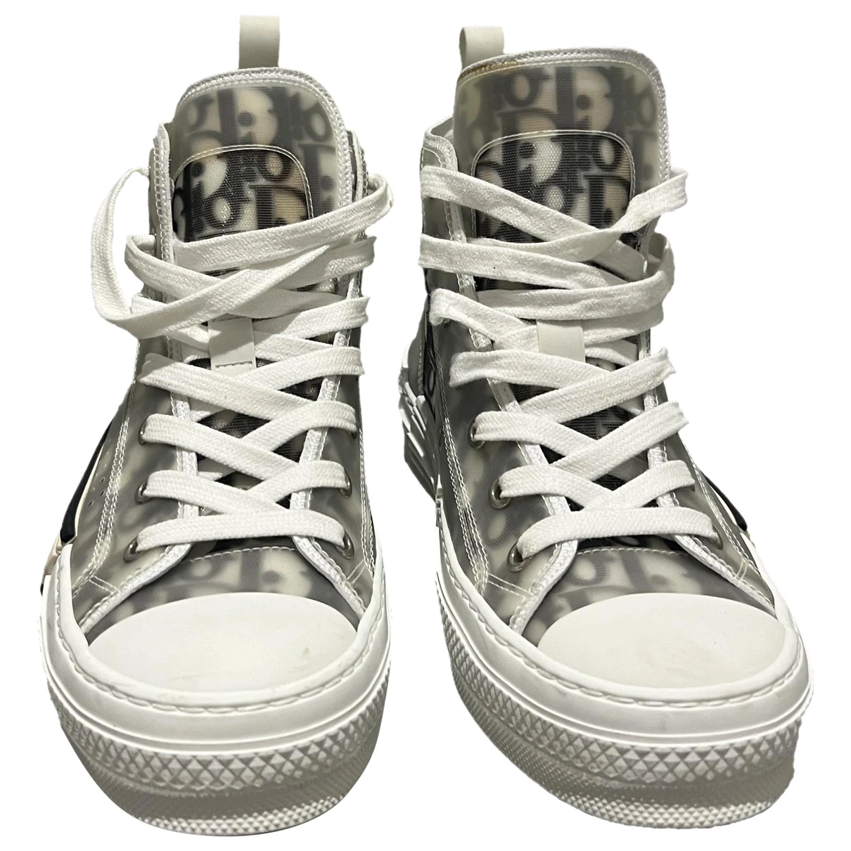 Pre-owned Dior B23 Cloth Trainers In White