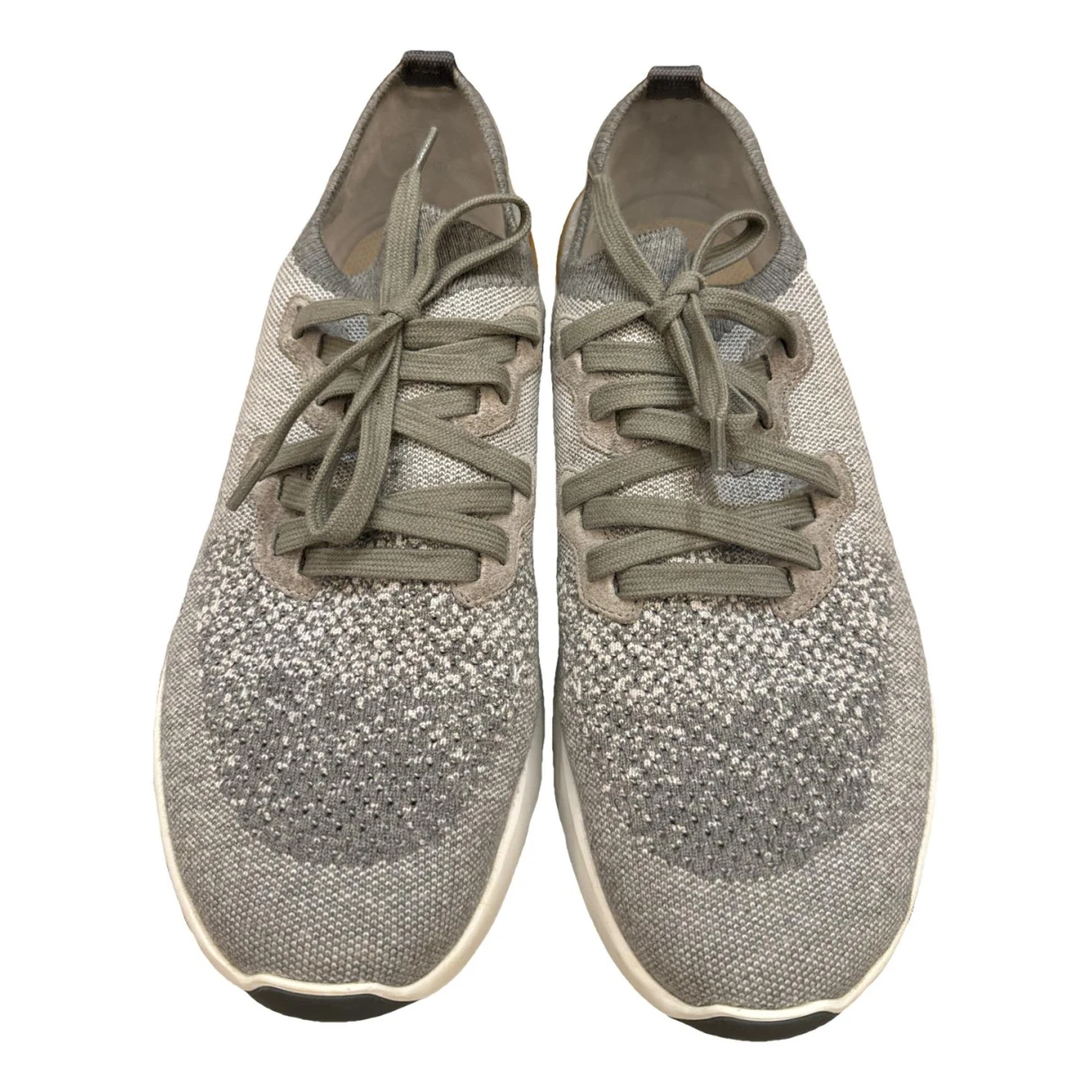 Pre-owned Brunello Cucinelli Cloth Low Trainers In Grey
