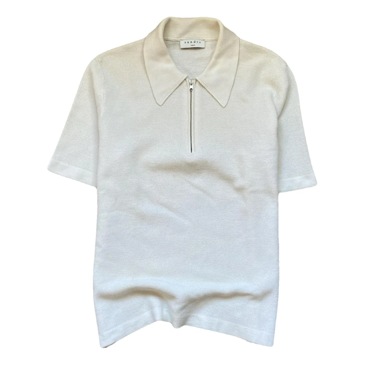 Pre-owned Sandro Polo Shirt In White