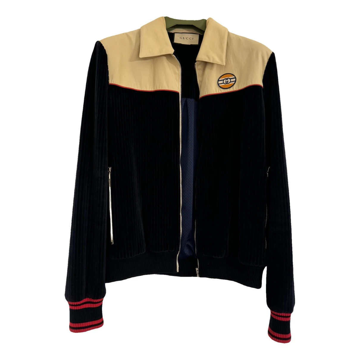 Pre-owned Gucci Velvet Jacket In Blue