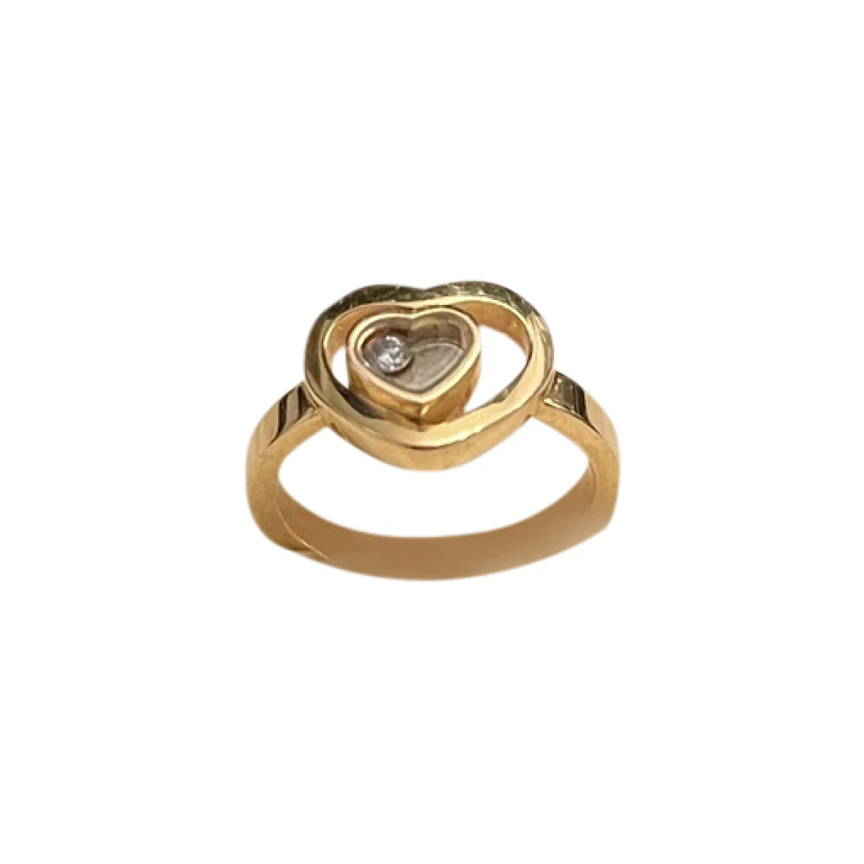 Pre-owned Chopard Happy Diamonds Pink Gold Ring