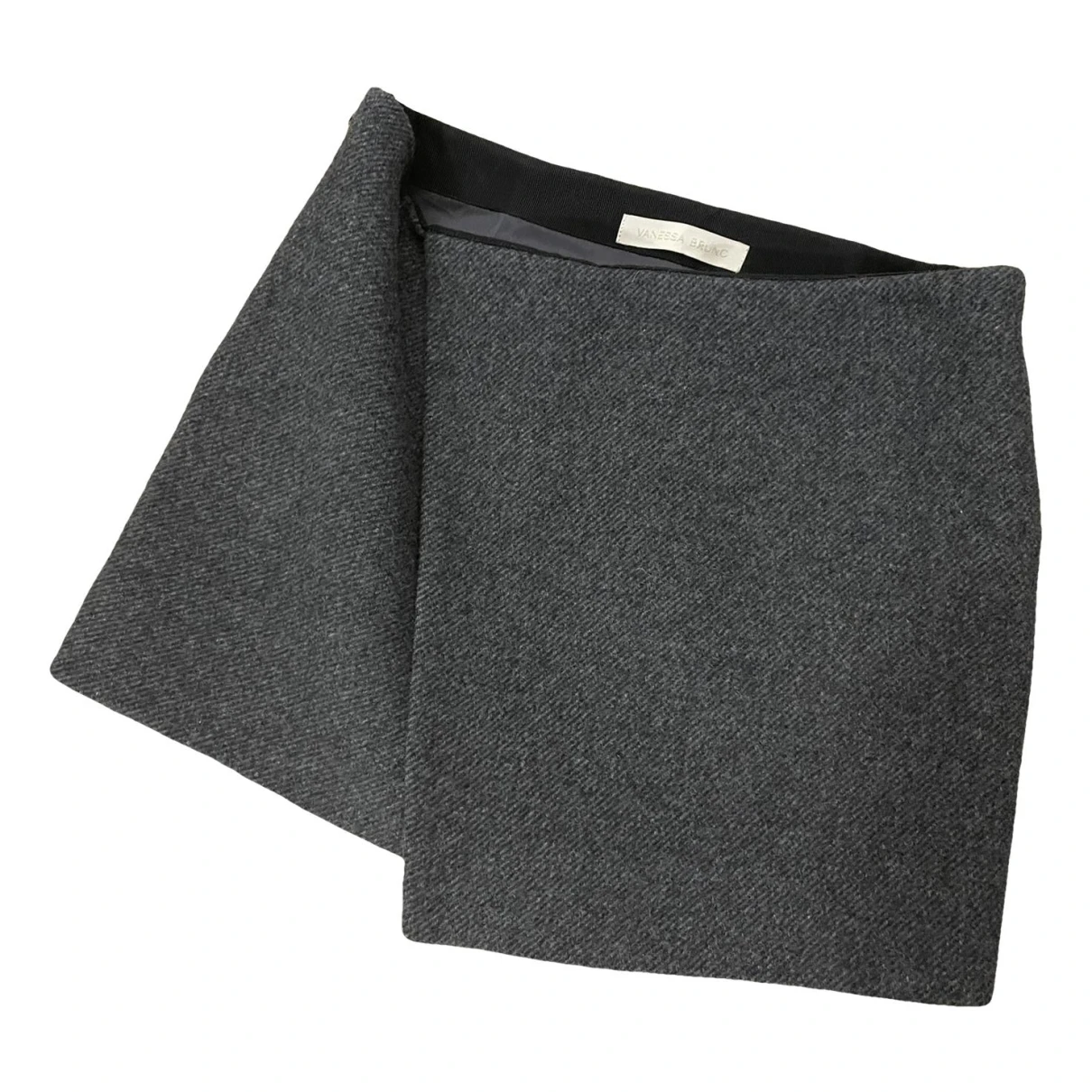 Pre-owned Vanessa Bruno Wool Mini Skirt In Anthracite