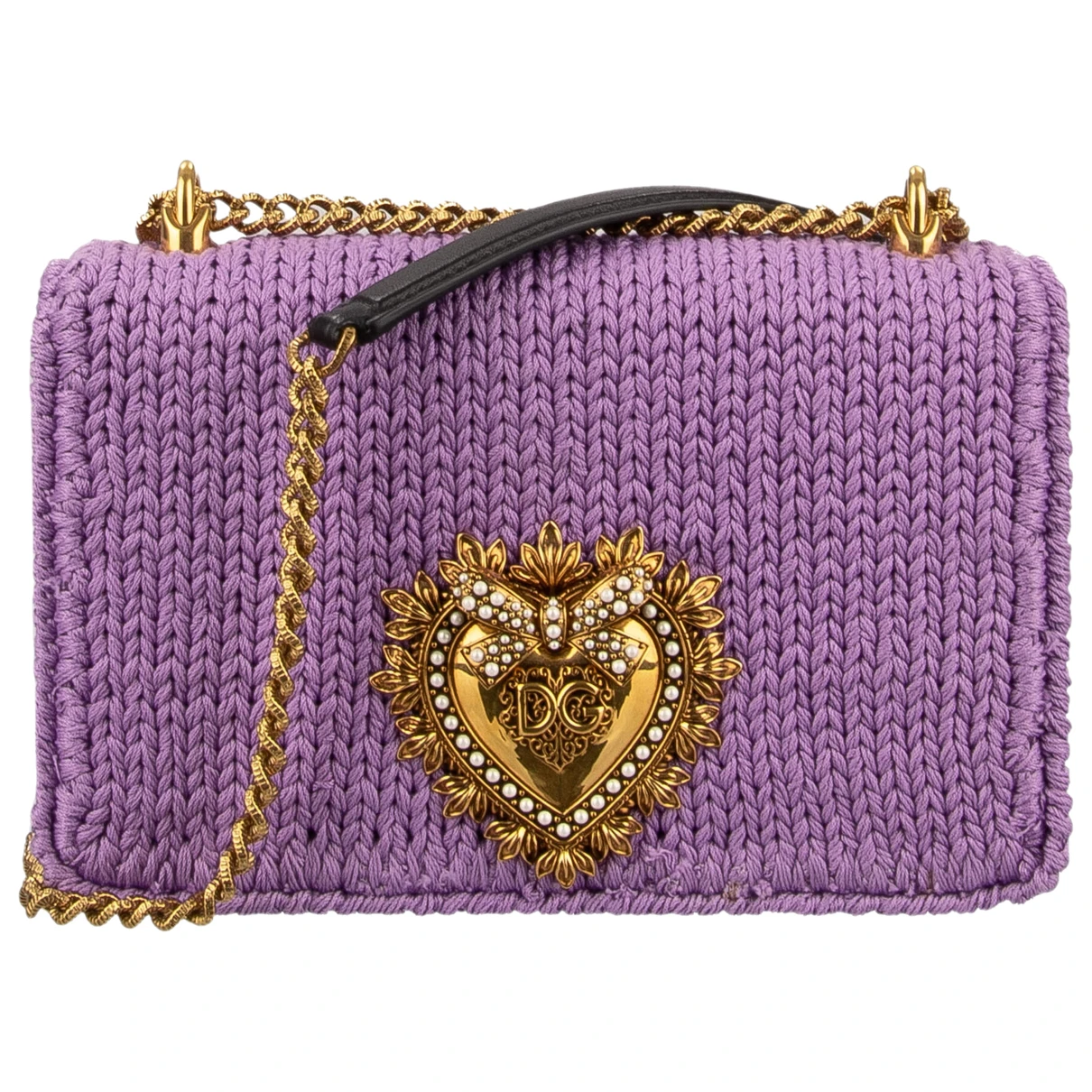 Pre-owned Dolce & Gabbana Devotion Crossbody Bag In Purple
