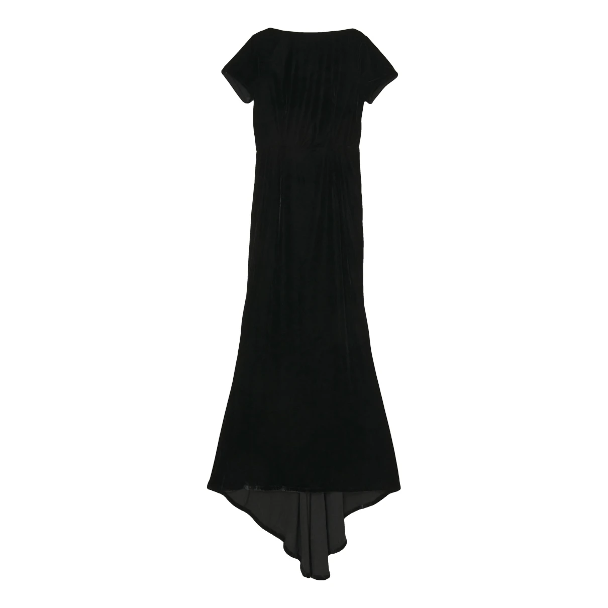 Pre-owned Staud Velvet Maxi Dress In Black