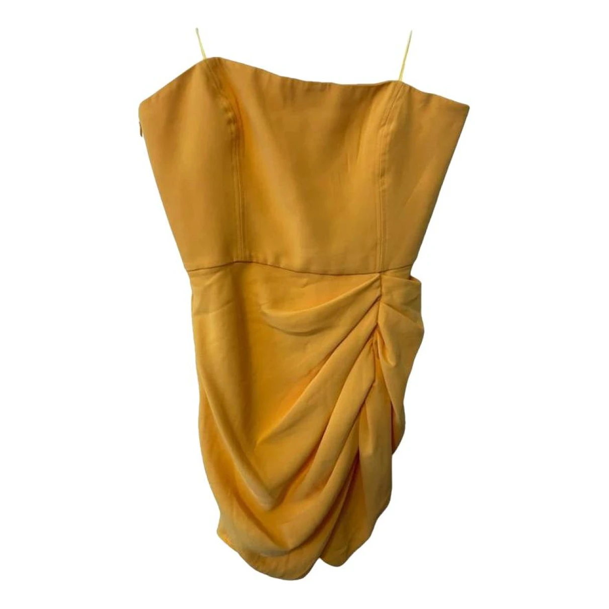 Pre-owned Amanda Uprichard Mini Dress In Gold
