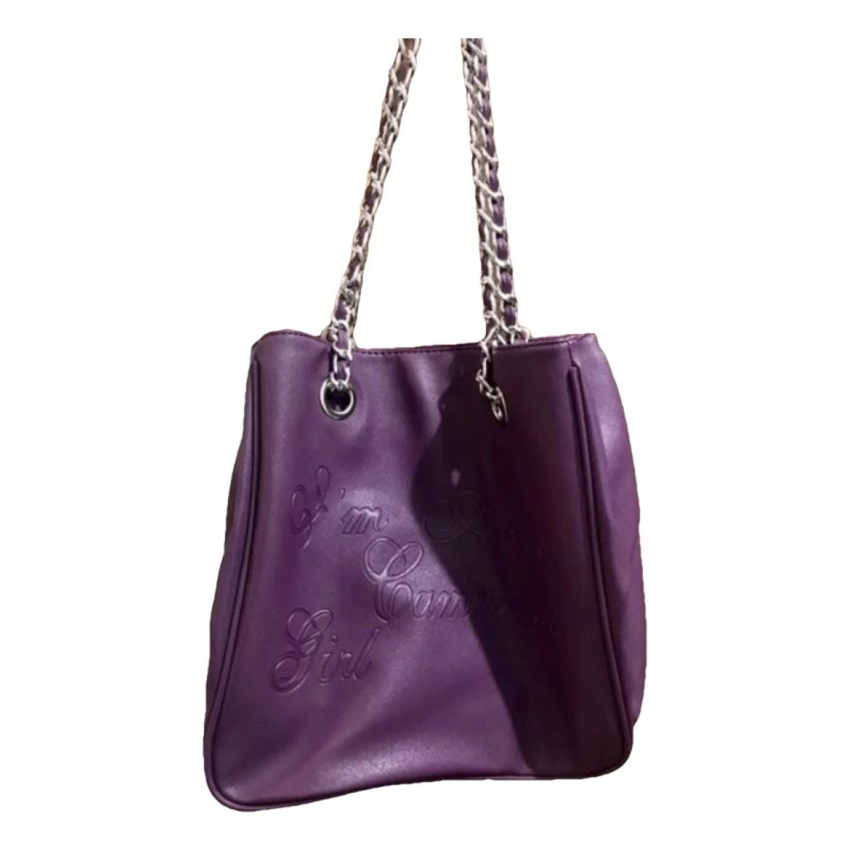 Pre-owned Camomilla Leather Handbag In Purple