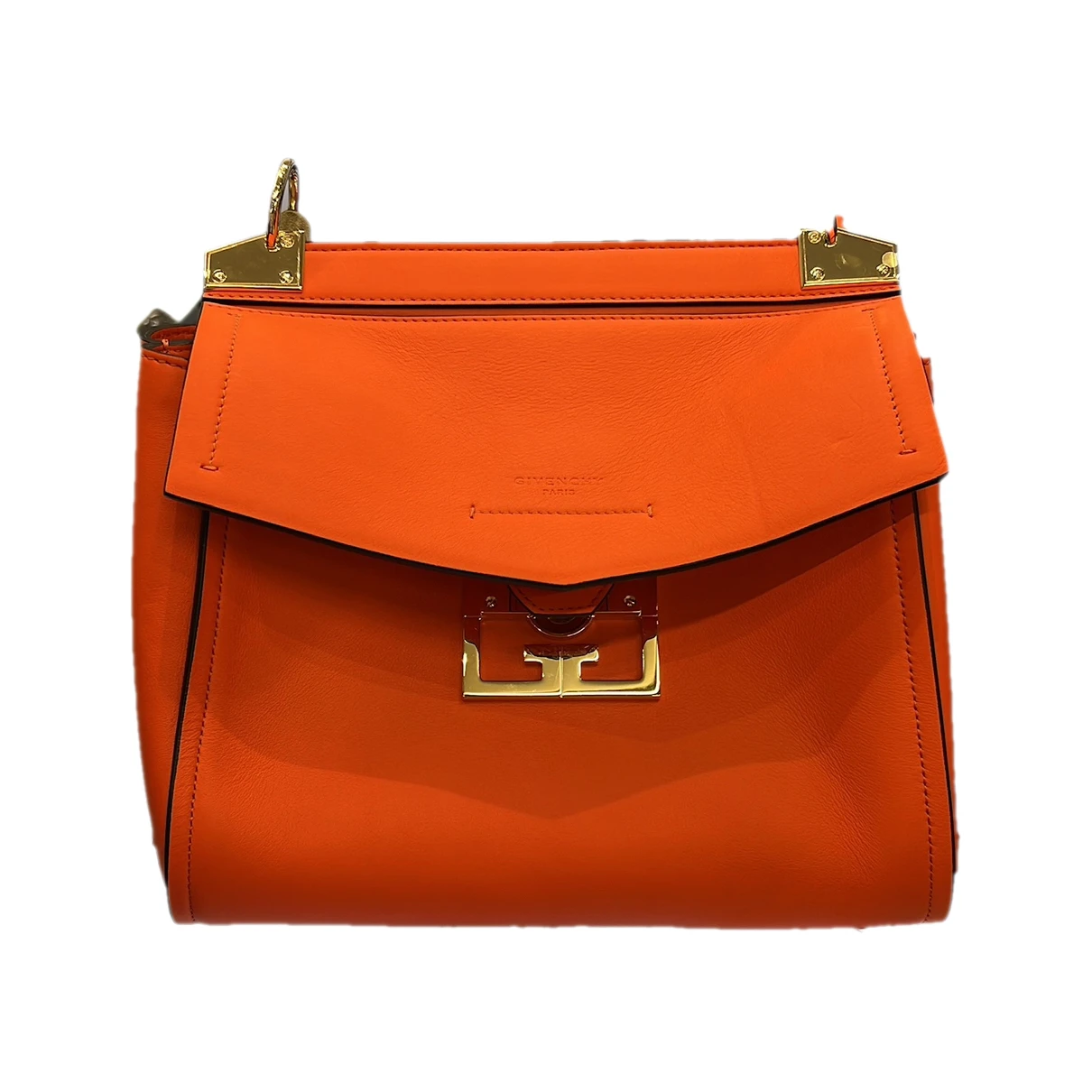 Pre-owned Givenchy The Mystic Bag Leather Bag In Orange