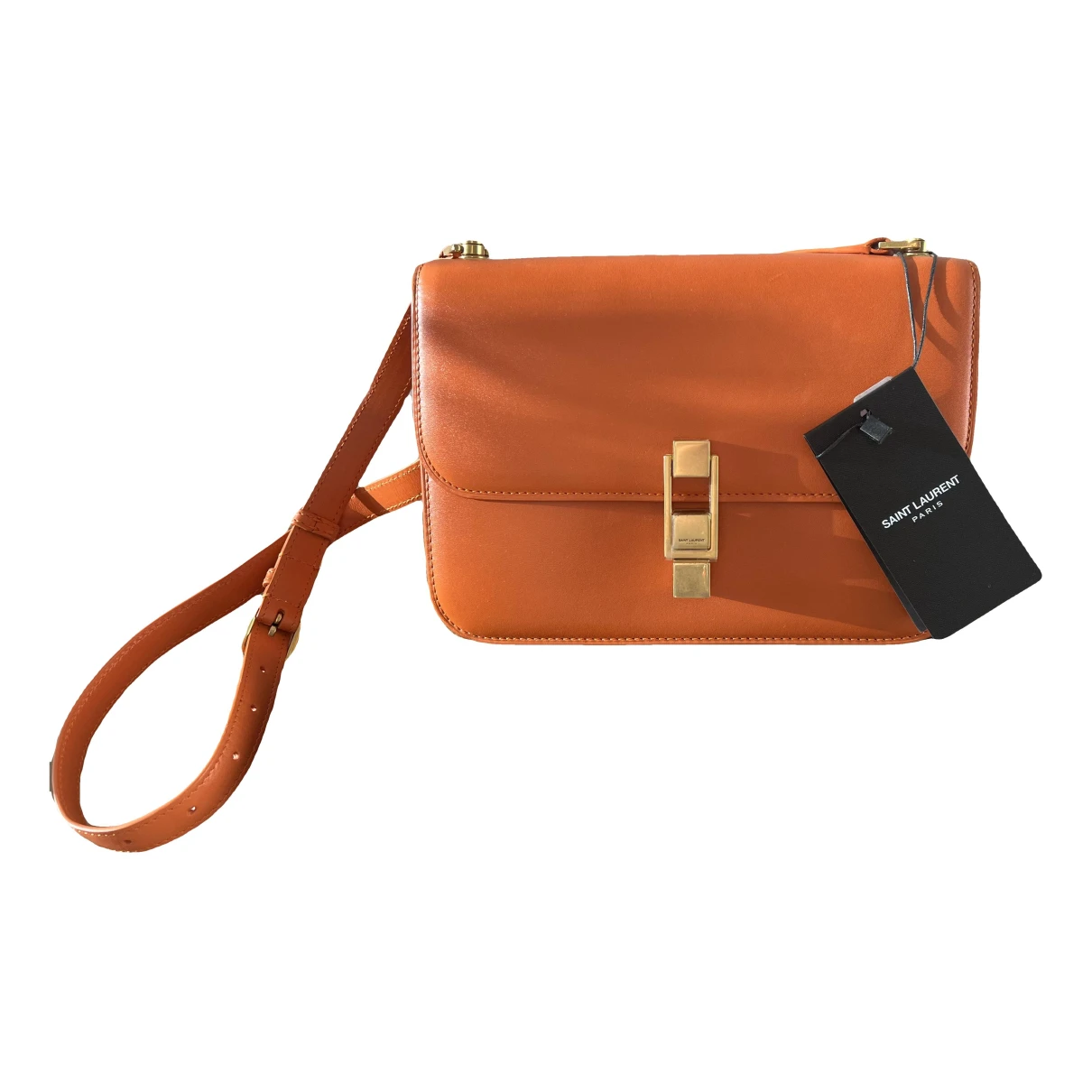 Pre-owned Saint Laurent Leather Handbag In Orange