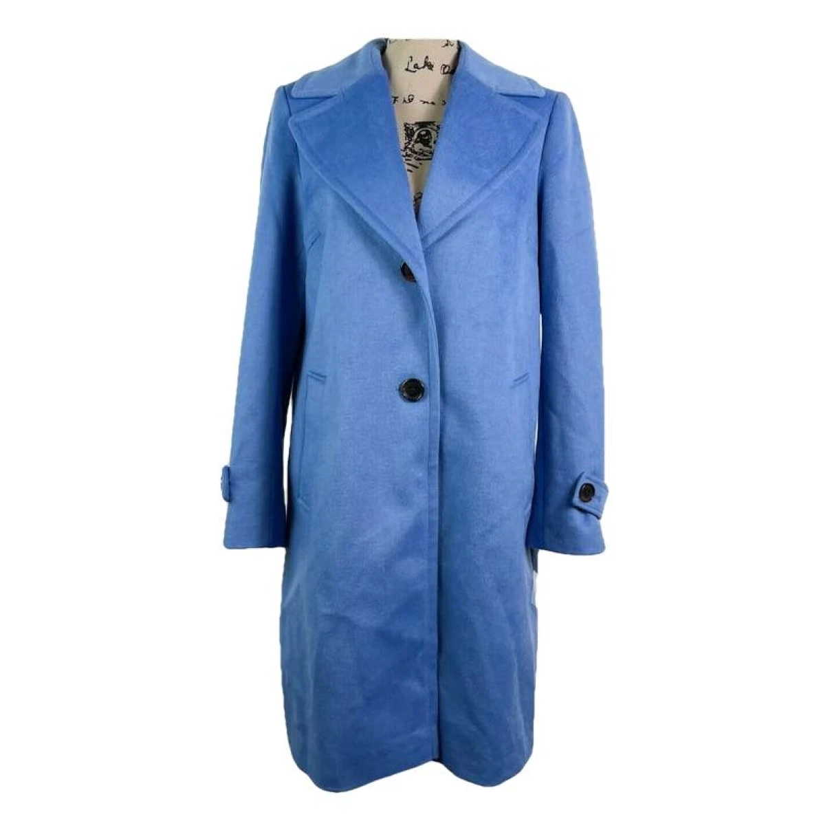 Pre-owned Sam Edelman Wool Coat In Blue