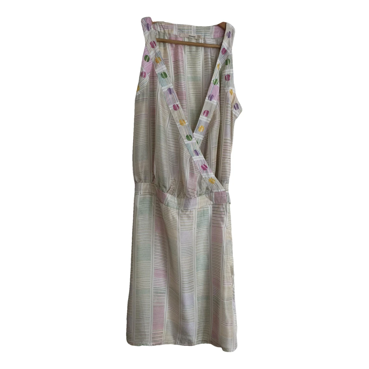 Pre-owned Sessun Silk Mid-length Dress In Multicolour