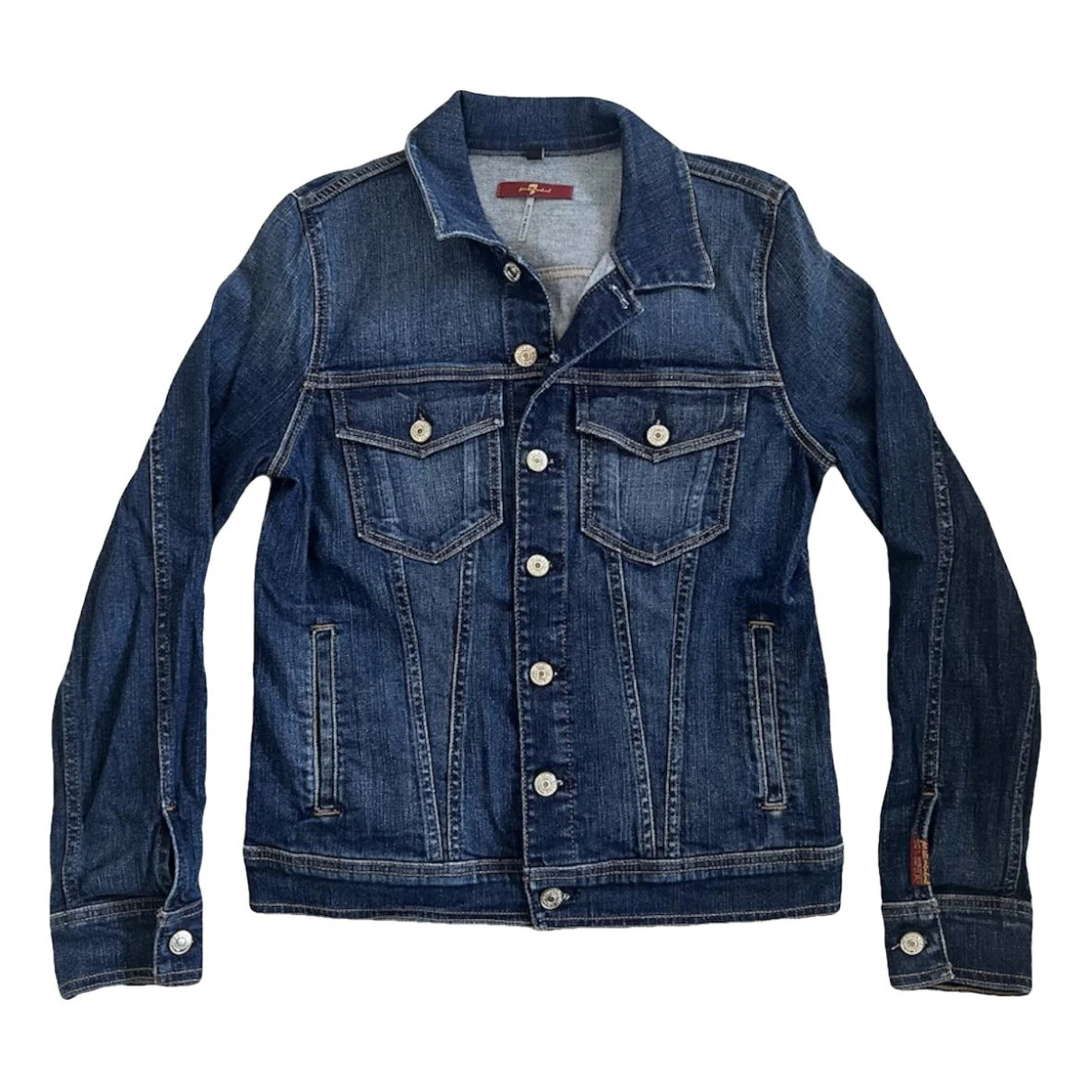 Pre-owned 7 For All Mankind Jacket In Blue