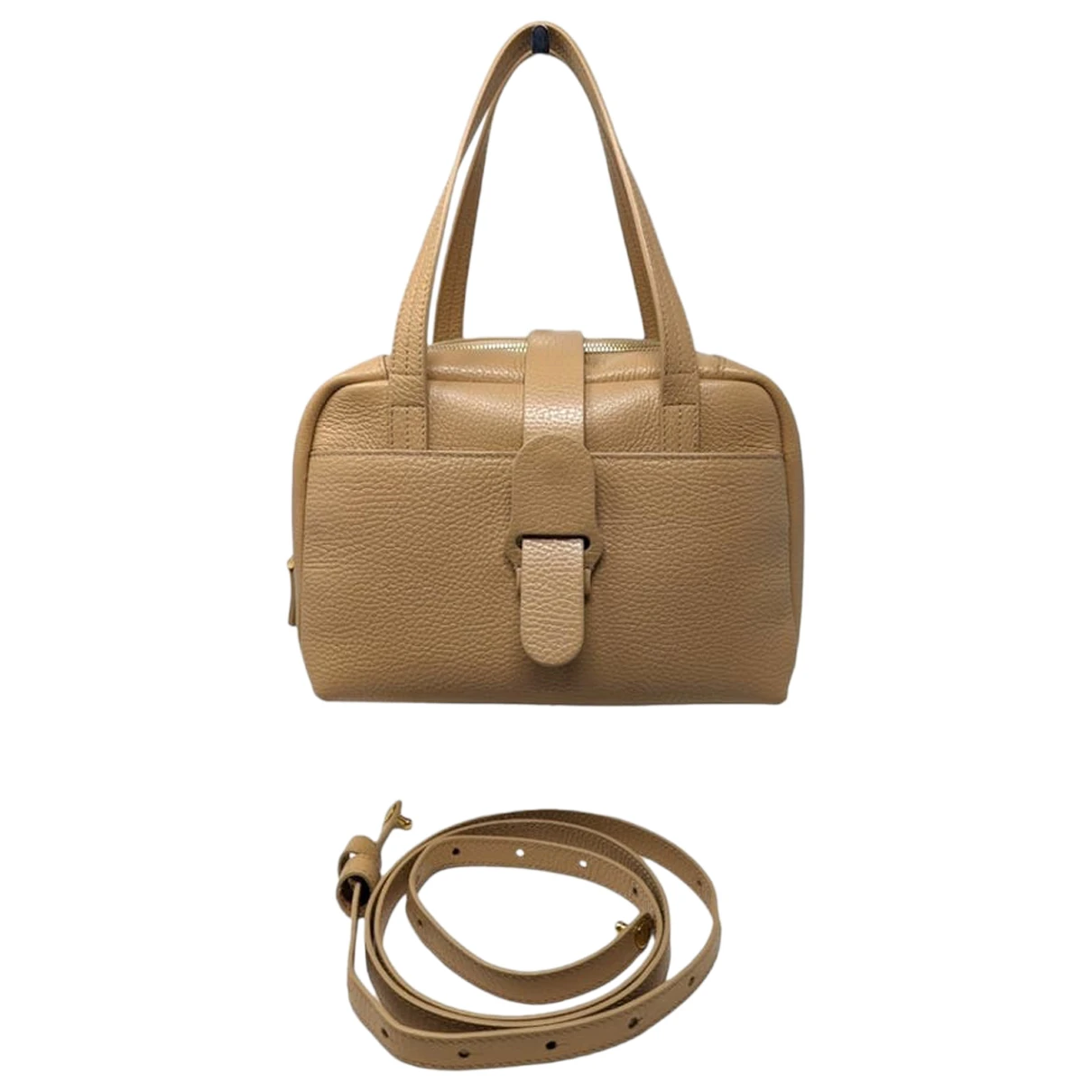 Pre-owned Senreve Leather Tote In Beige