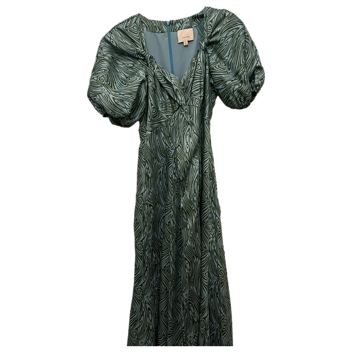 Pre-owned Cinq À Sept Silk Mid-length Dress In Green
