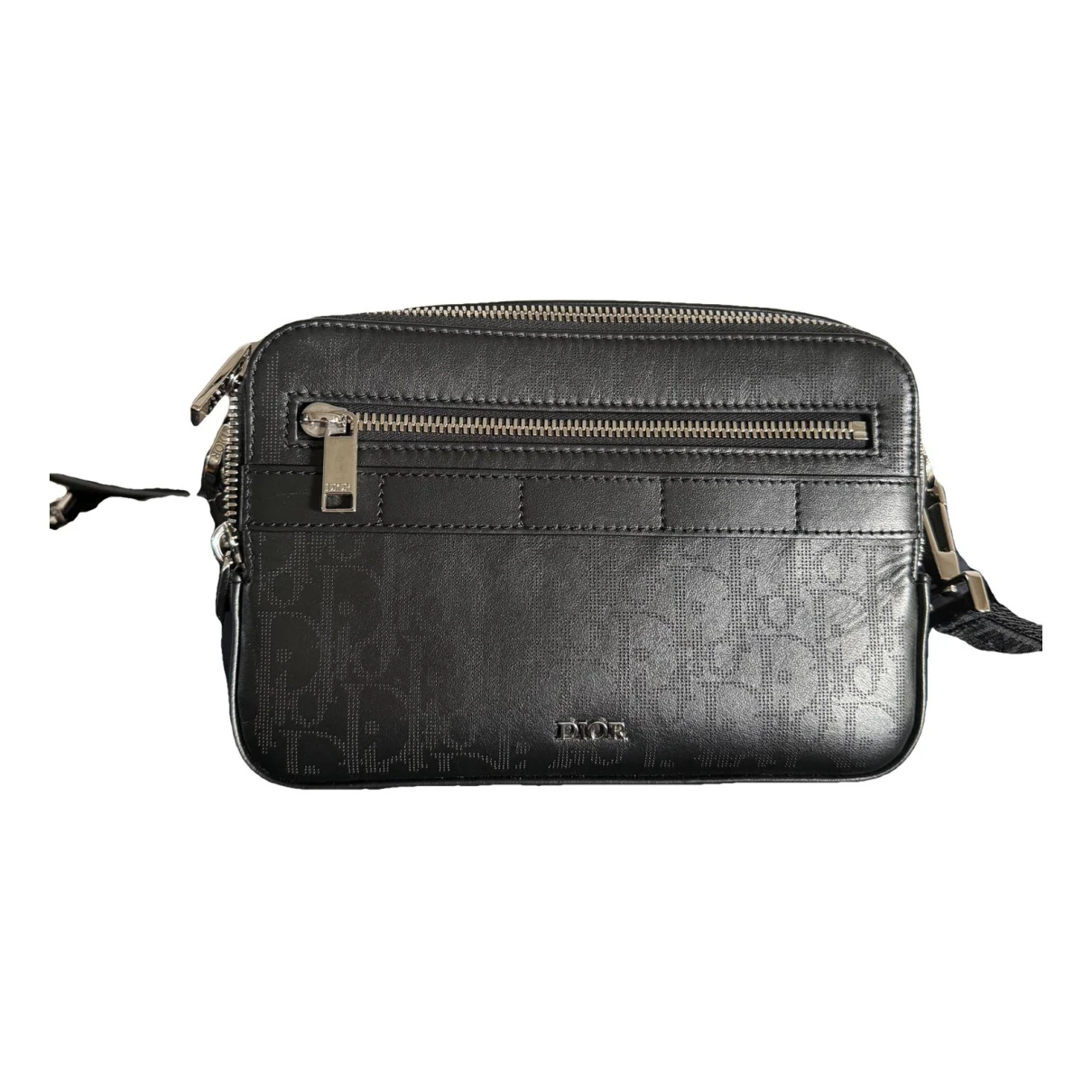 Pre-owned Dior Safari Leather Bag In Black