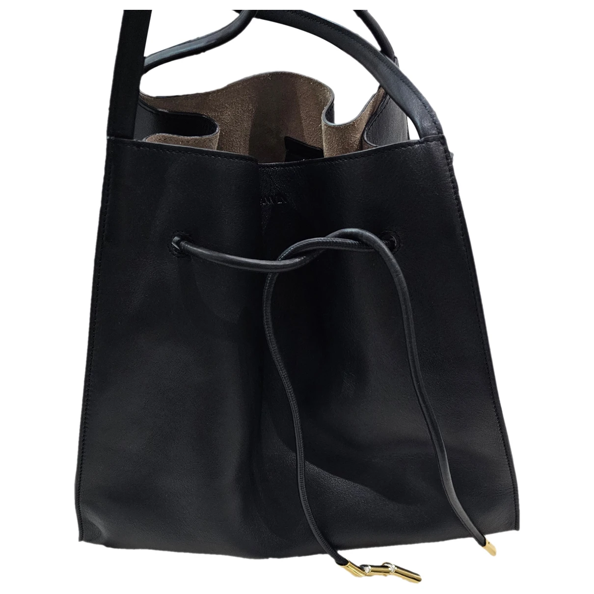 Pre-owned Lanvin Leather Handbag In Black