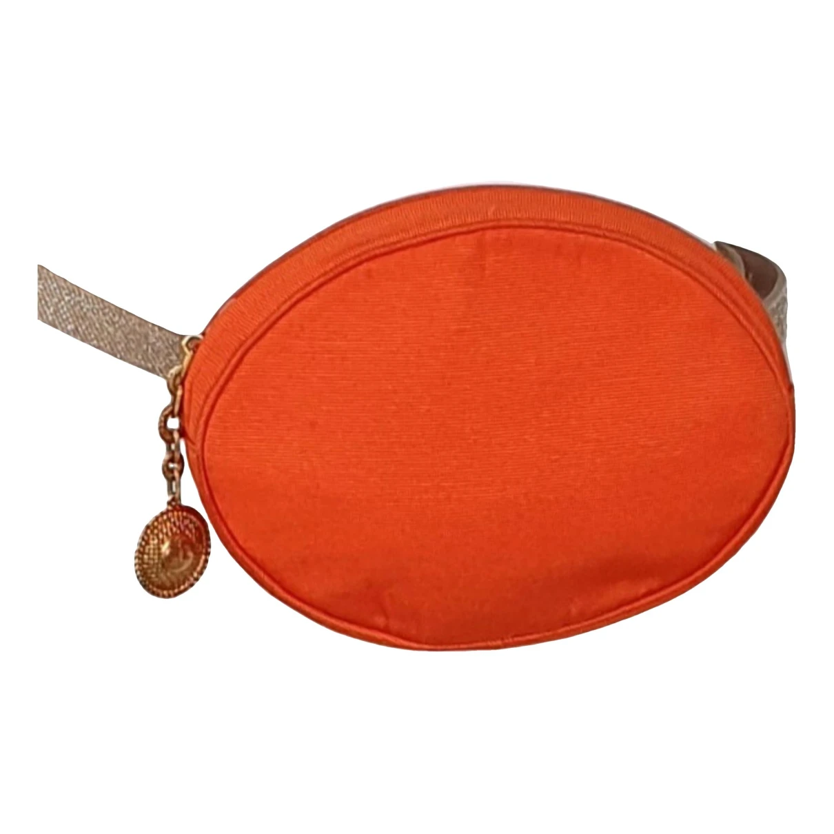 Pre-owned Dior Silk Handbag In Orange