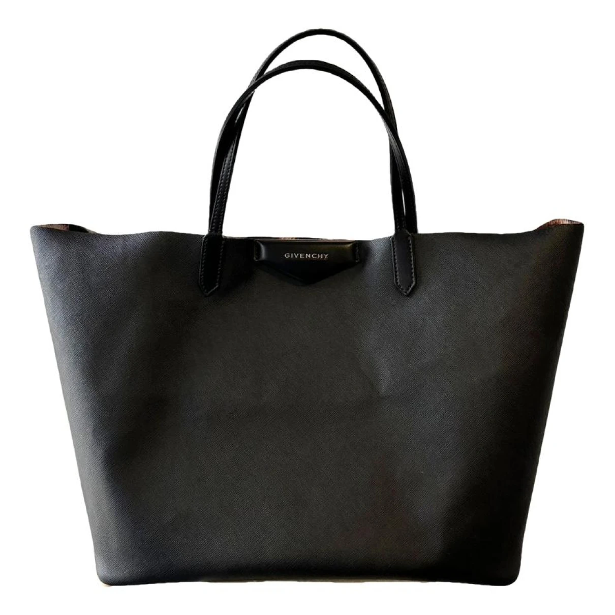 Pre-owned Givenchy Antigona Cloth Handbag In Black