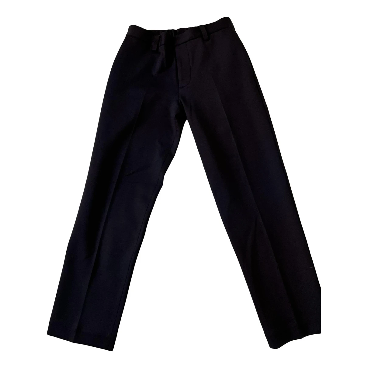 Pre-owned Emporio Armani Wool Trousers In Blue