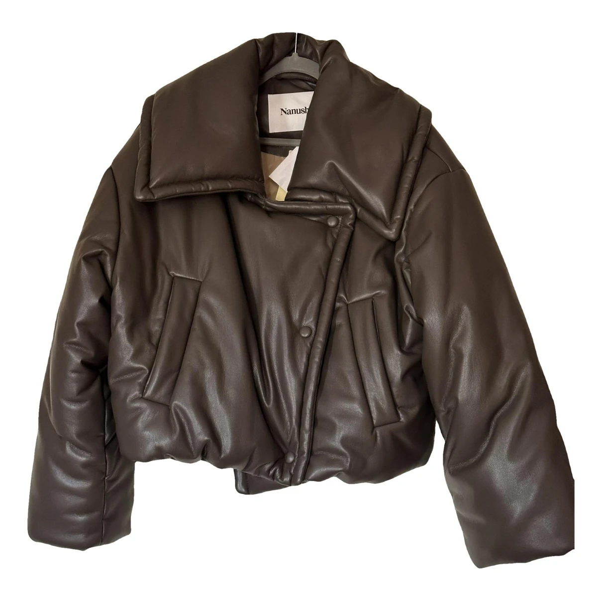 Pre-owned Nanushka Vegan Leather Jacket In Brown