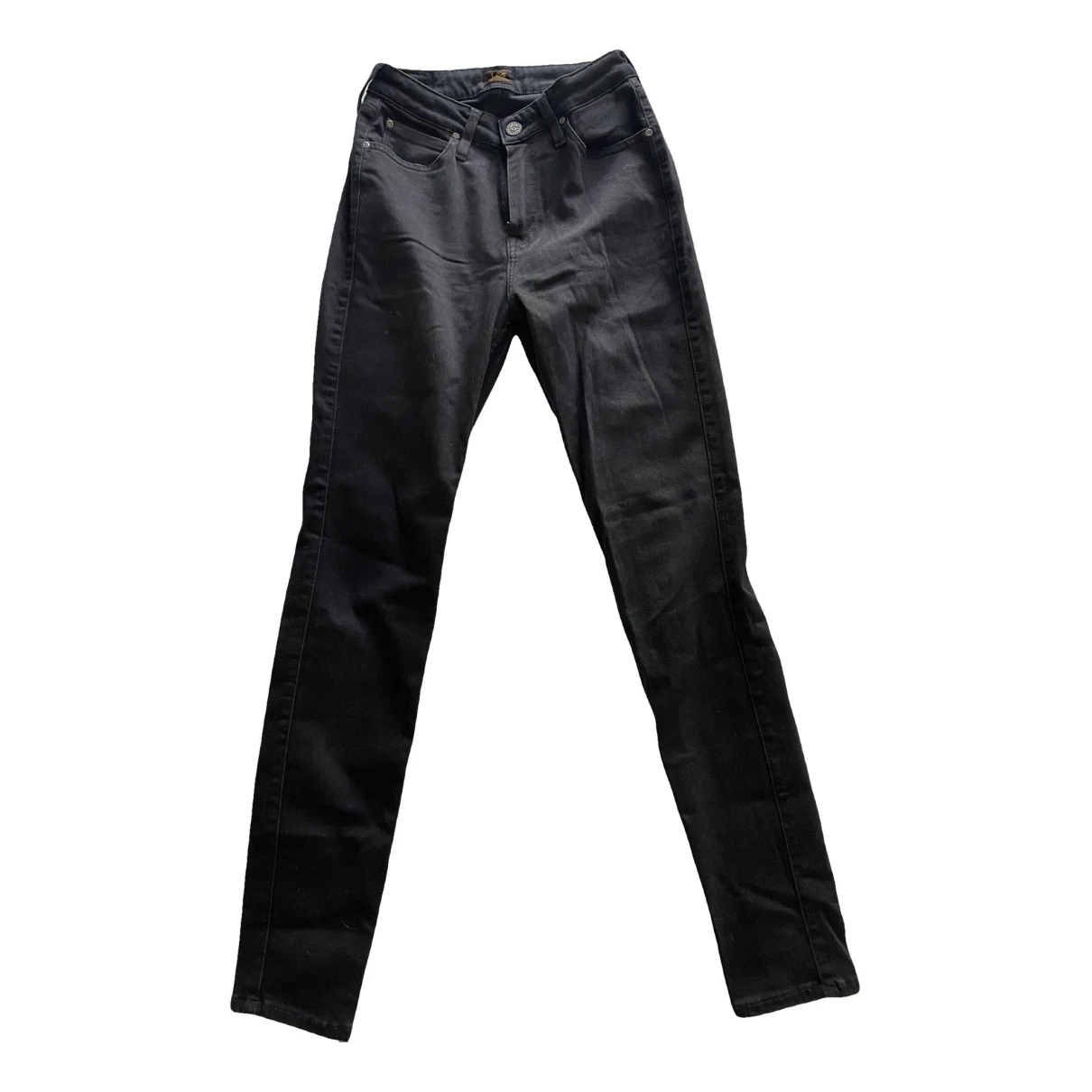 Pre-owned Lee Slim Jeans In Black