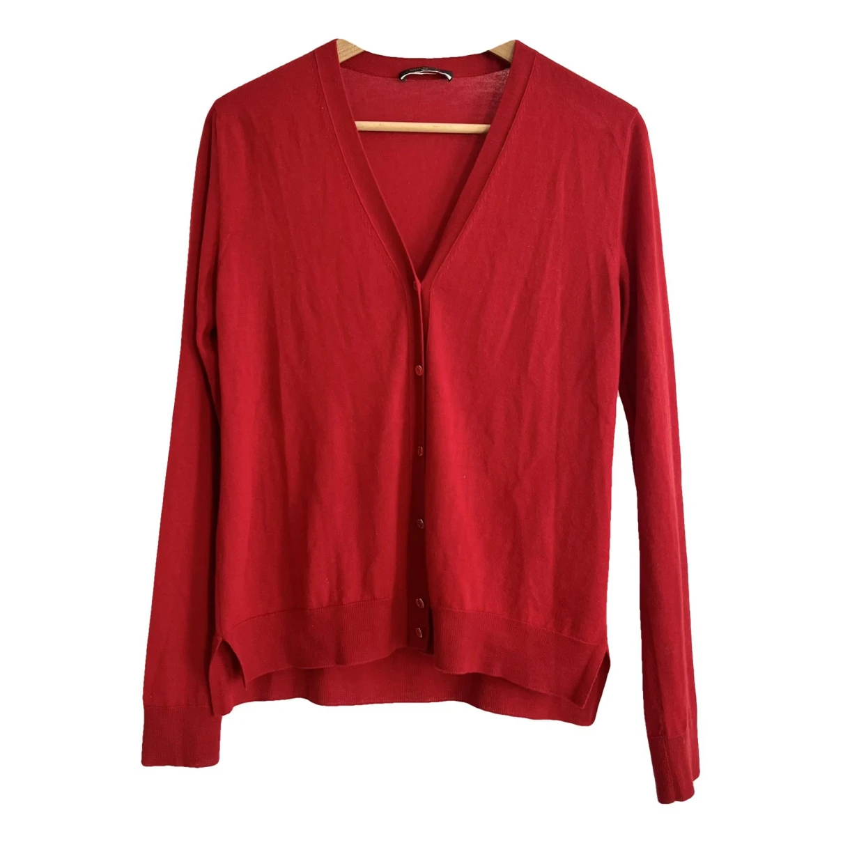 Pre-owned Louis Vuitton Cashmere Cardigan In Red