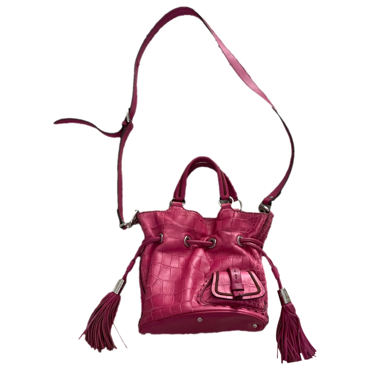 Pre-owned Lancel 1er Flirt Leather Crossbody Bag In Pink