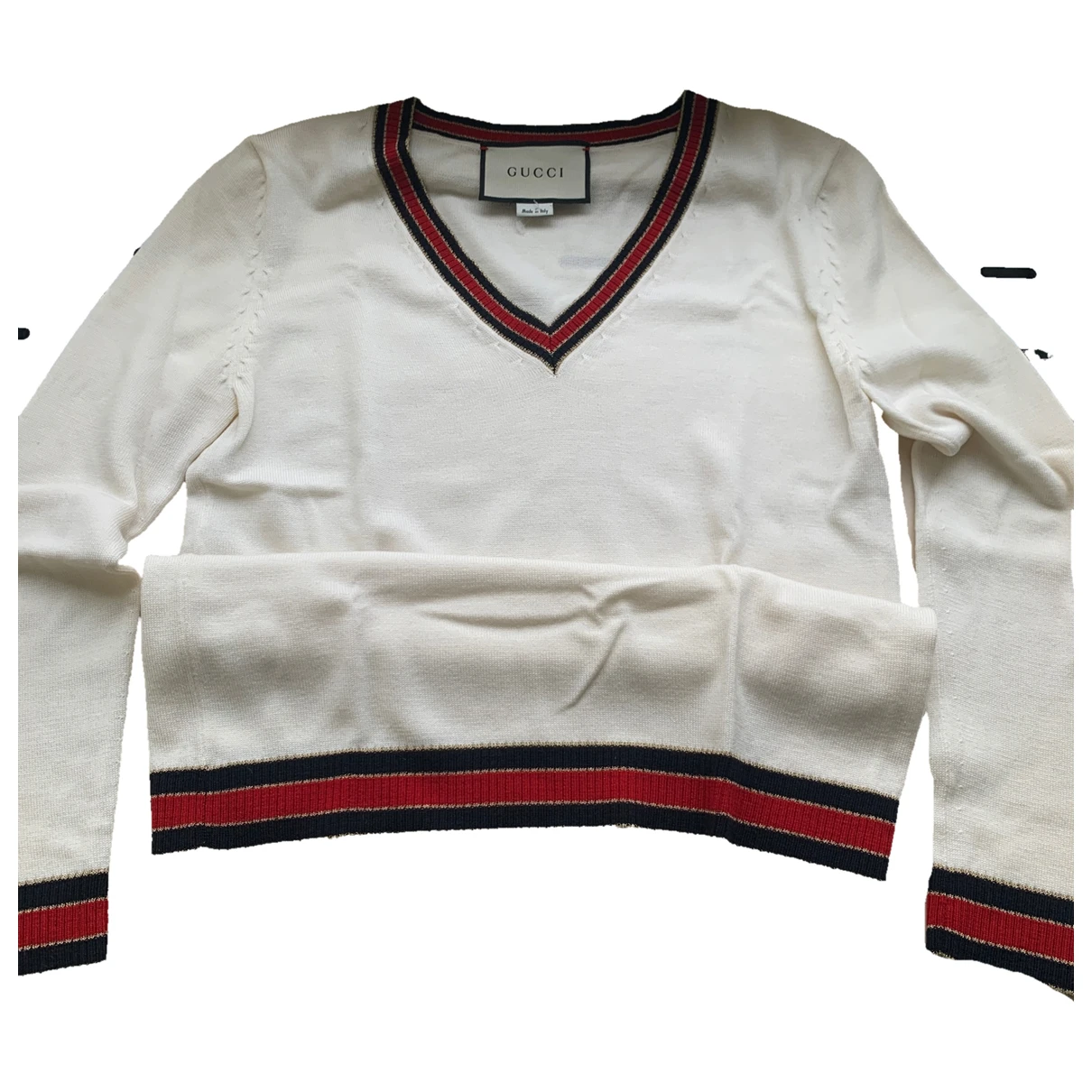 Pre-owned Gucci Wool Sweatshirt In Beige