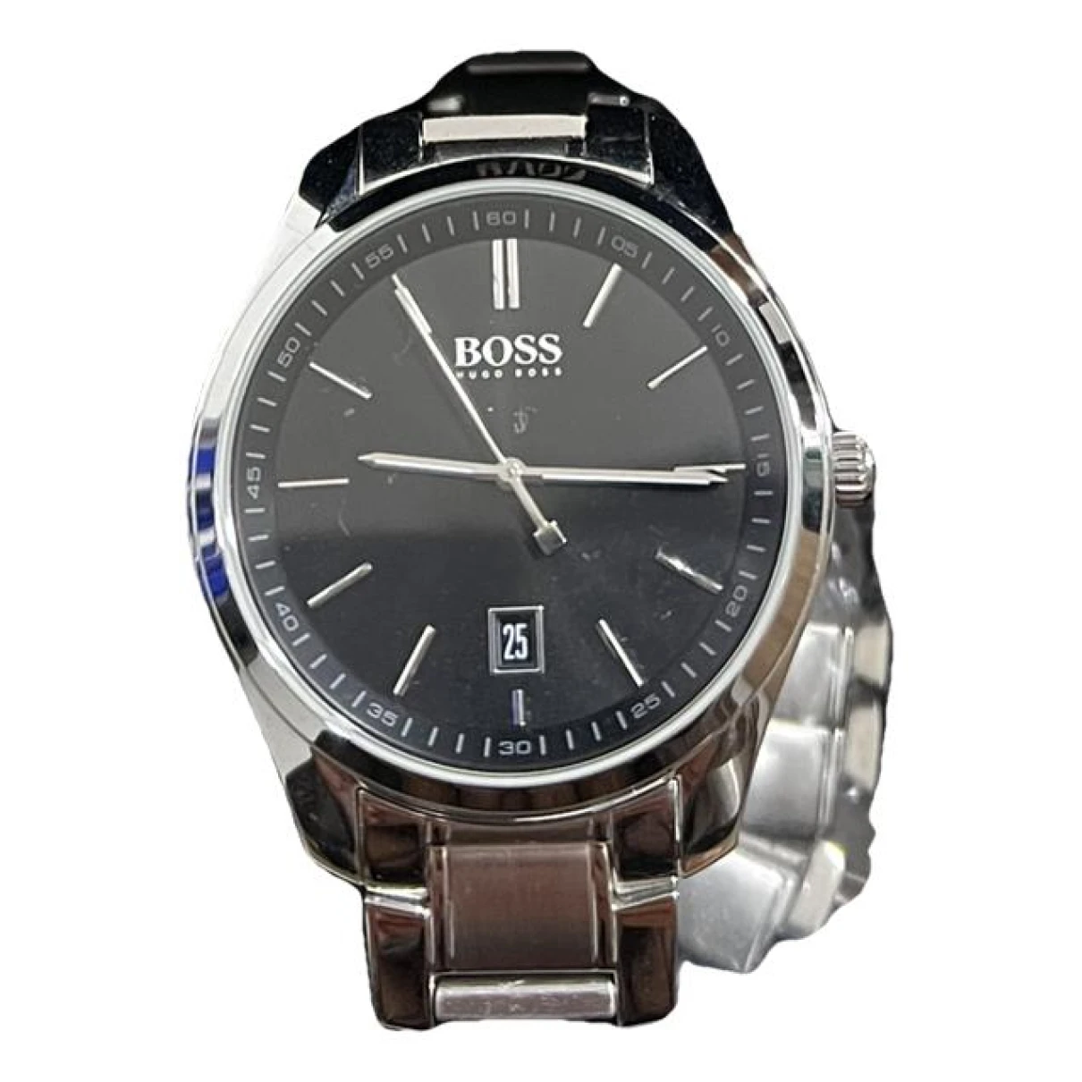 Pre-owned Hugo Boss Silver Watch In Metallic