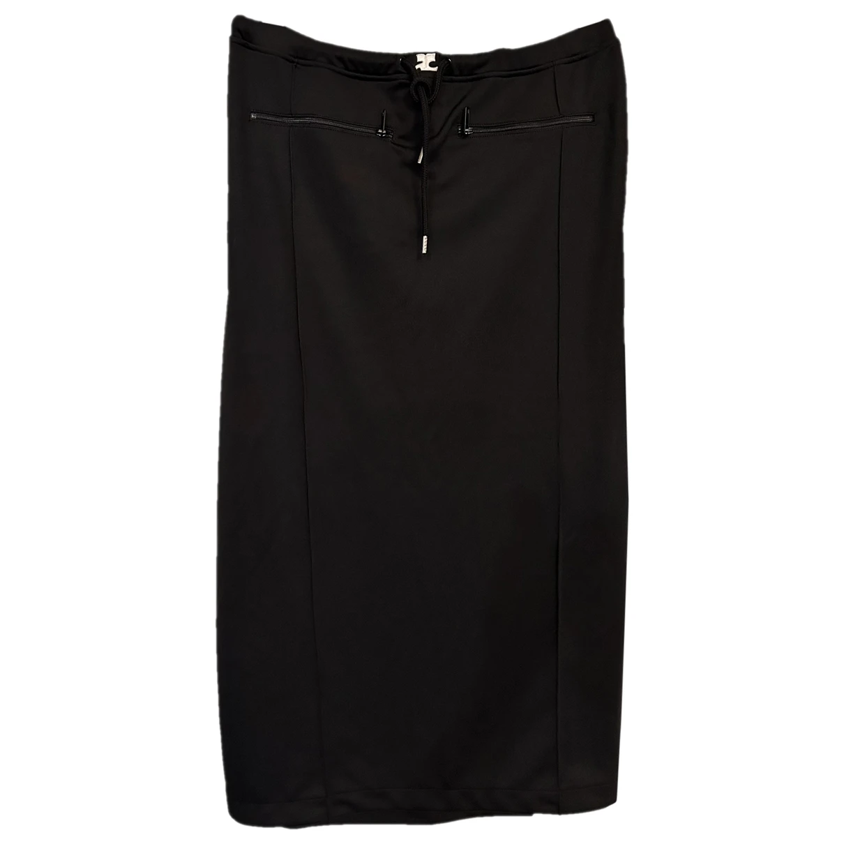 Pre-owned Courrèges Maxi Skirt In Black