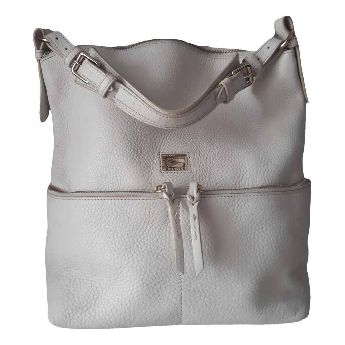 Pre-owned Dooney & Bourke Leather Handbag In White