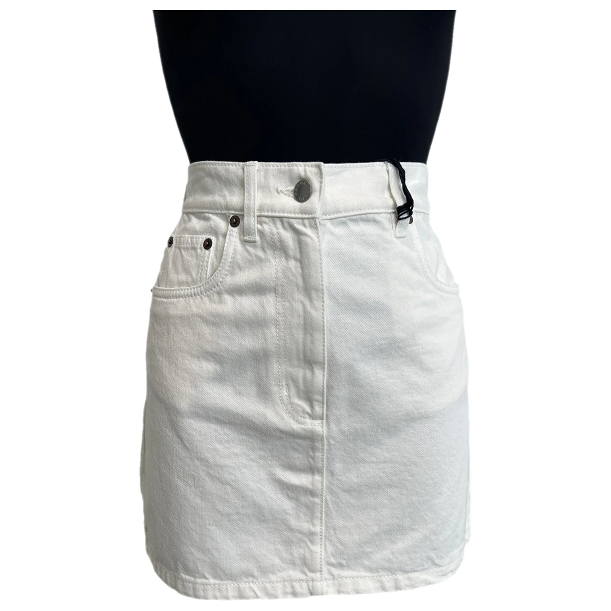 Pre-owned Prada Mini Skirt In White