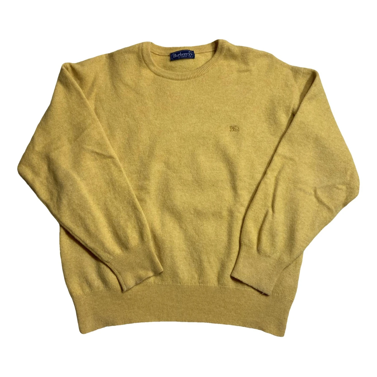 Pre-owned Burberry Wool Pull In Yellow