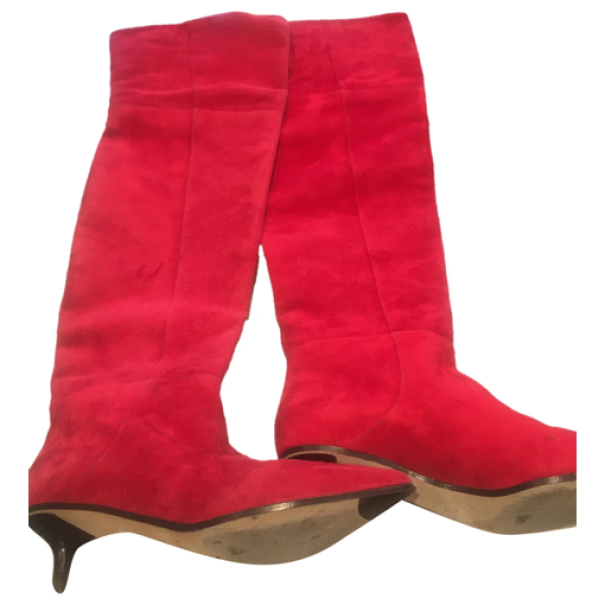 Pre-owned Jimmy Choo Riding Boots In Red