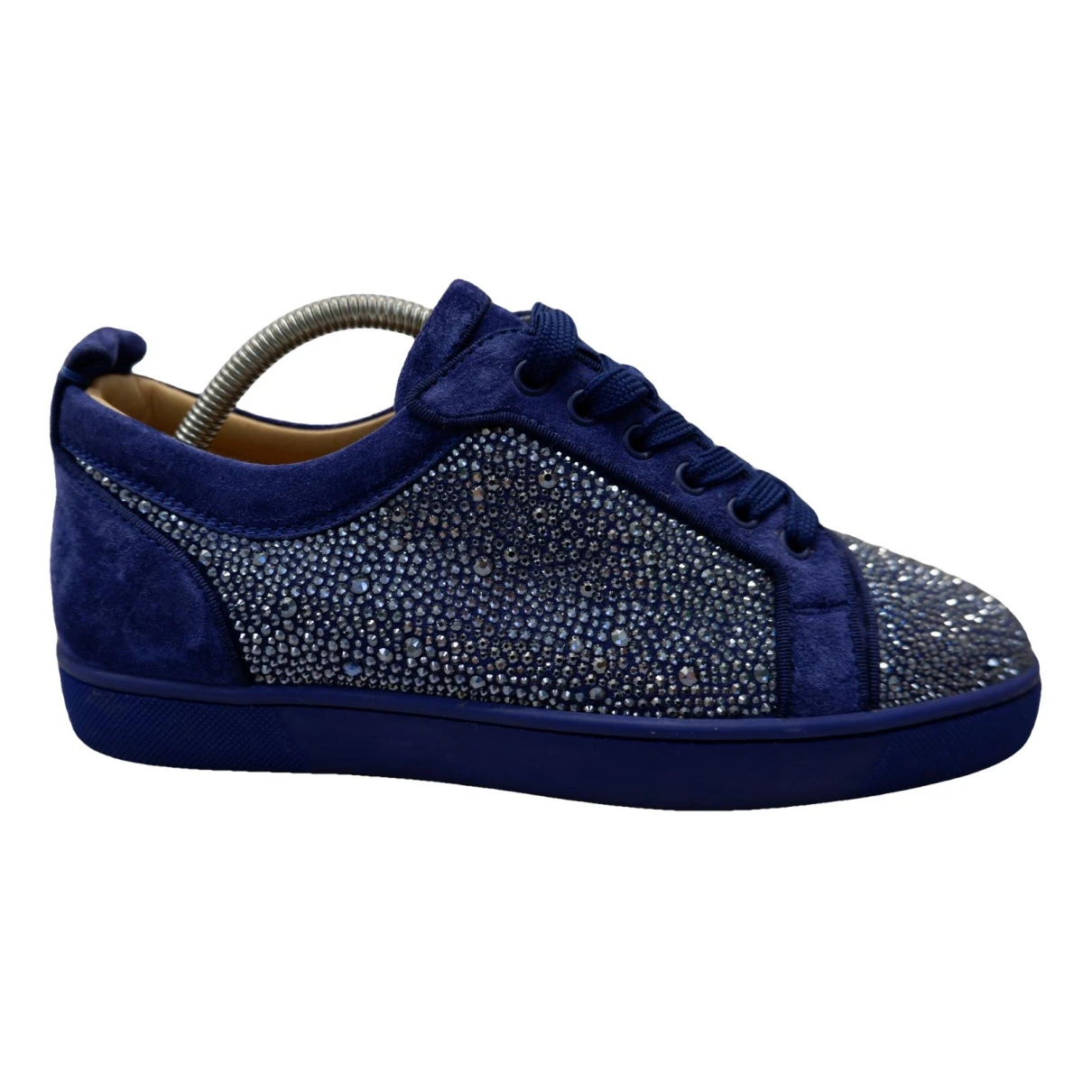 Pre-owned Christian Louboutin Rantulow Low Trainers In Blue