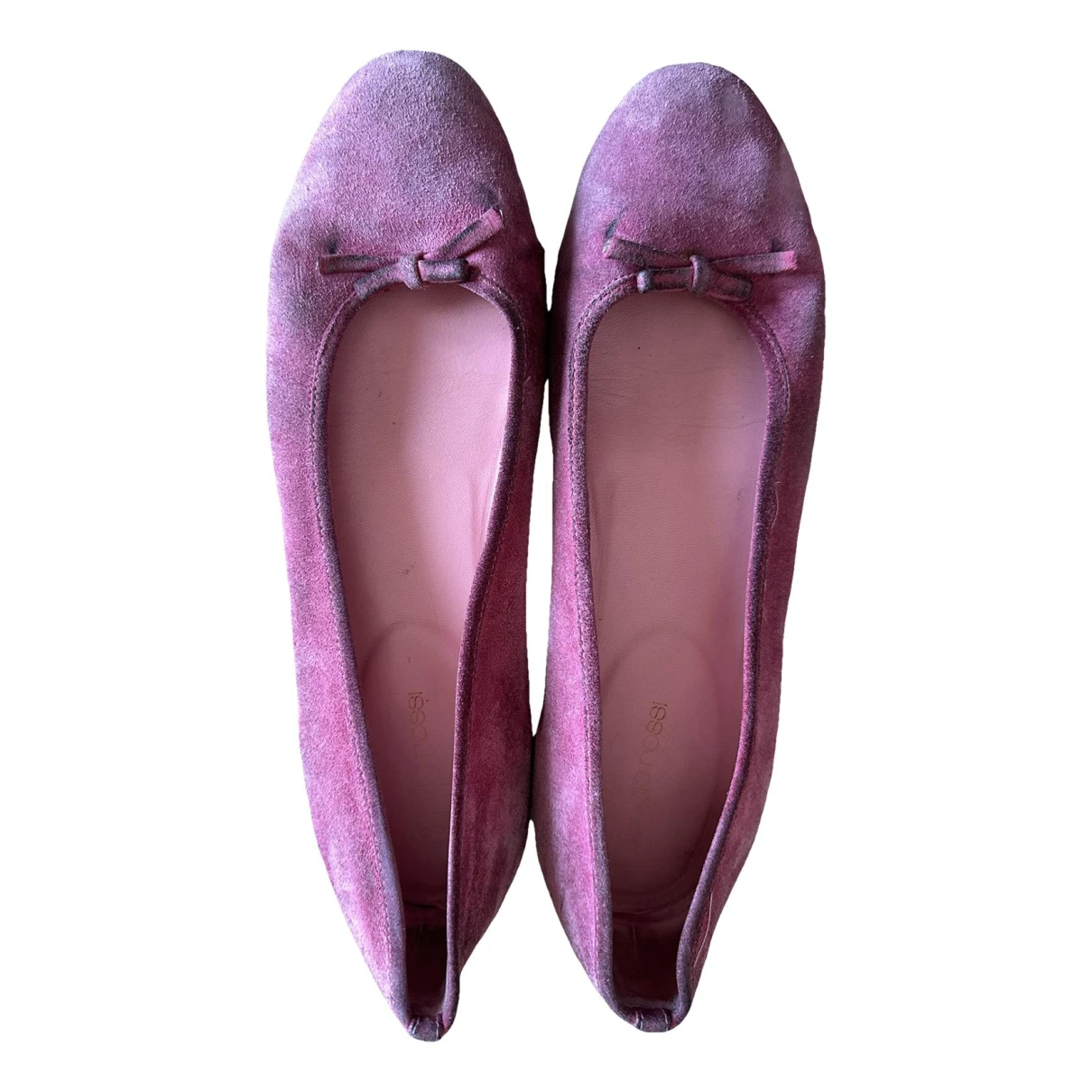 Pre-owned Sergio Rossi Ballet Flats In Pink
