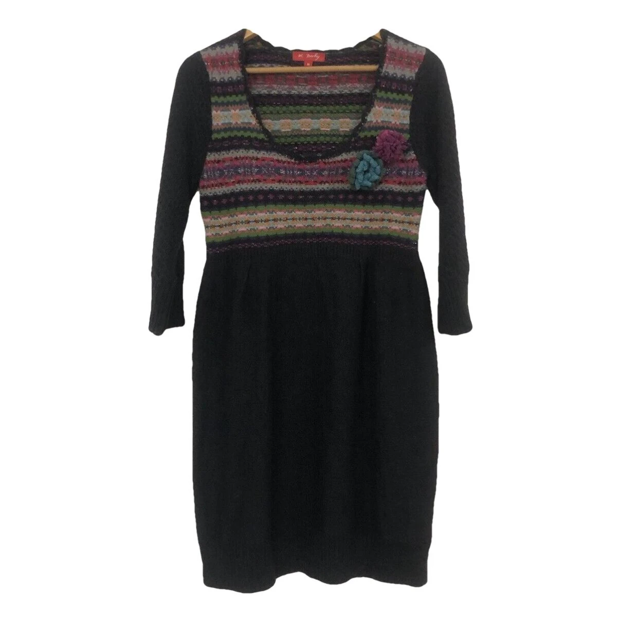 Pre-owned Derhy Wool Mid-length Dress In Multicolour