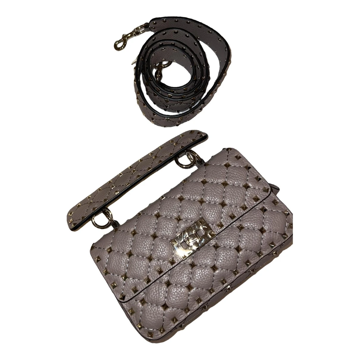 Pre-owned Valentino Garavani Rockstud Spike Leather Handbag In Other
