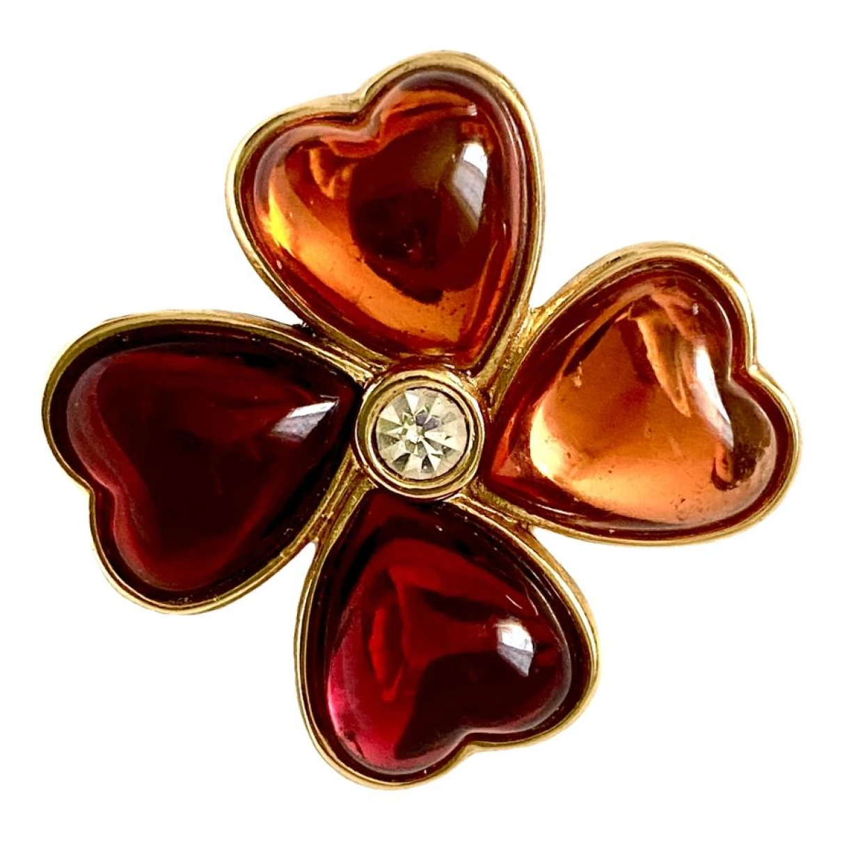 Pre-owned Saint Laurent Pin & Brooche In Red