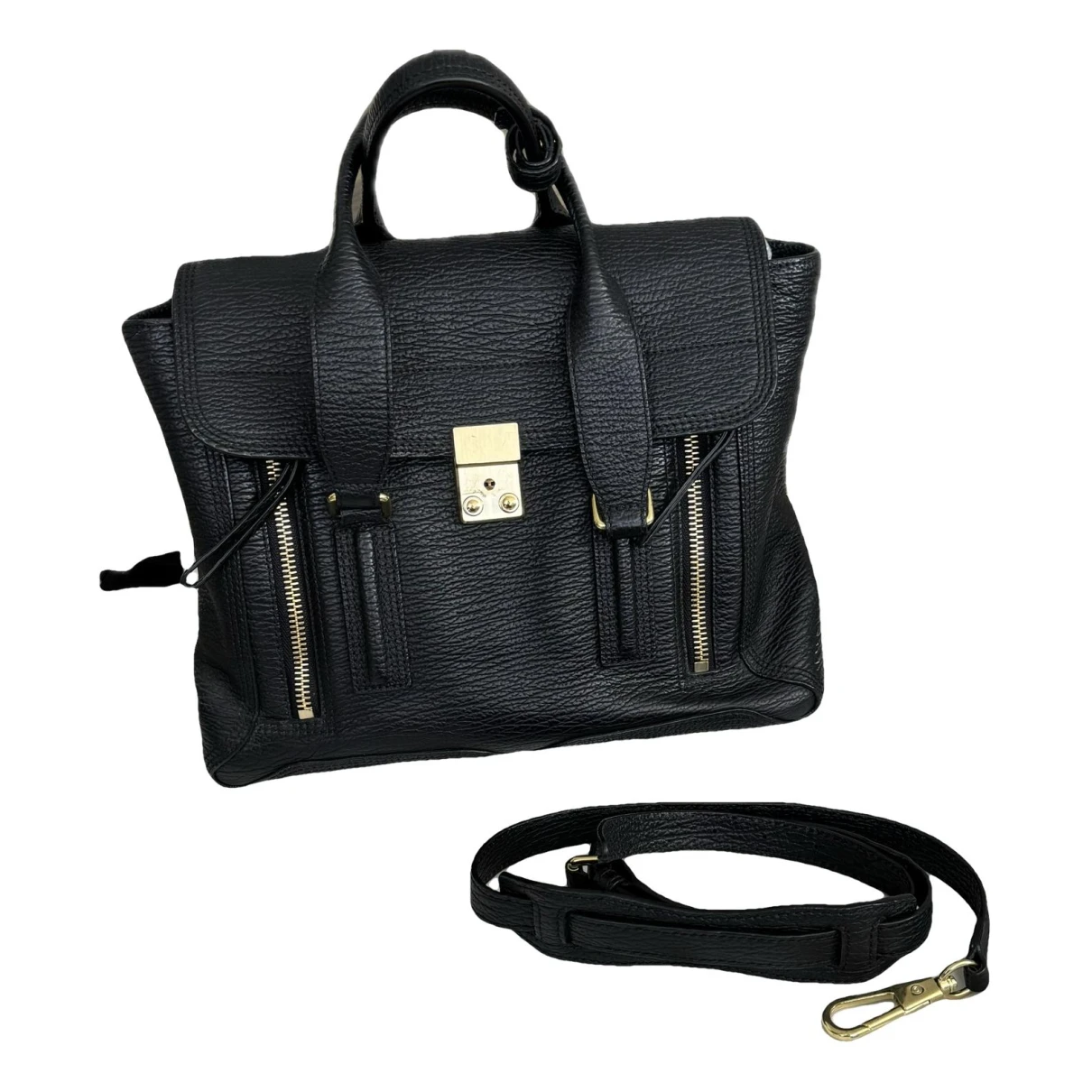 Pre-owned 3.1 Phillip Lim / フィリップ リム Pashli Leather Handbag In Black